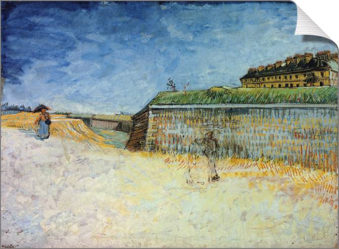 Купить и печать на заказ Картины на холсте Укрепления Парижа с домами