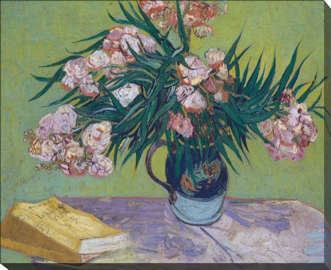 Картины на холсте Vincent van Gogh Majolica Jar with Branches of Oleander
