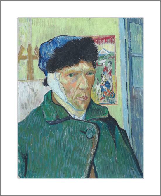 Купить и печать на заказ Картины, фото с паспарту Автопортрет с перевязанным ухом