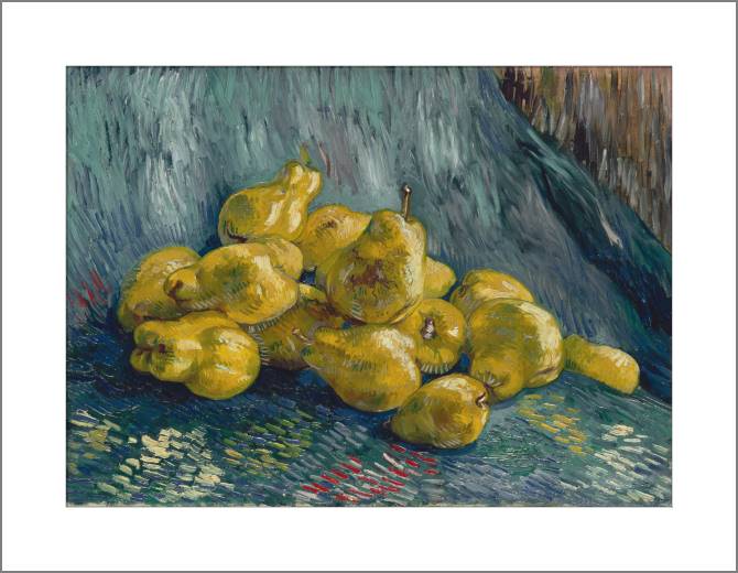 Купить и печать на заказ Картины, фото с паспарту Натюрморт с грушами