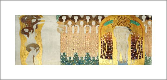 Купить и печать на заказ Картины, фото с паспарту Бетховенский фриз (фрагмент)