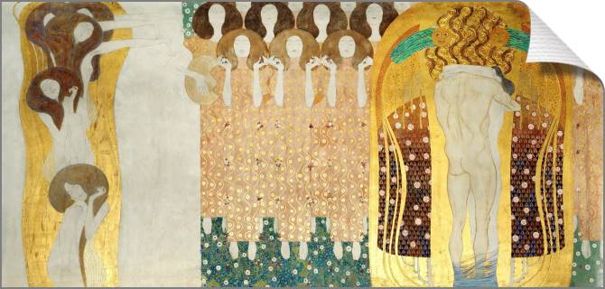 Купить и печать на заказ Картины на холсте Бетховенский фриз (фрагмент)