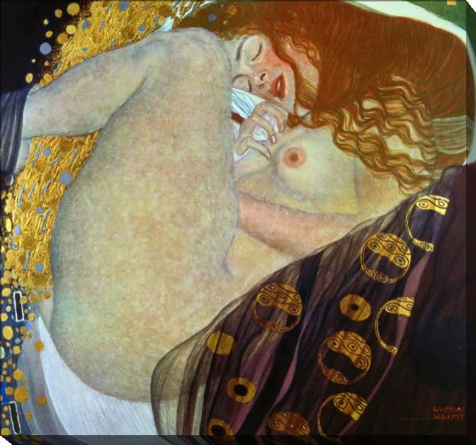 Картины на холсте Gustav Klimt Danae