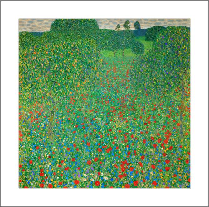 Купить и печать на заказ Картины, фото с паспарту Маковое поле