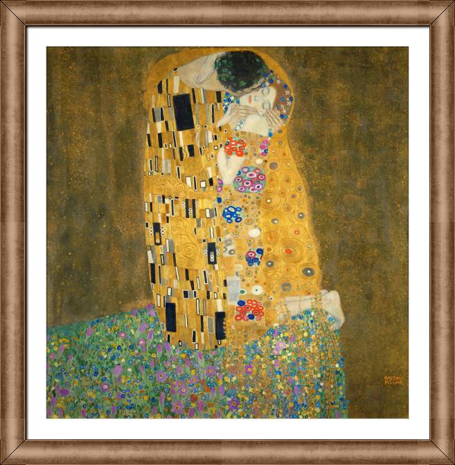 Картины в рамке, багете Gustav Klimt The Kiss