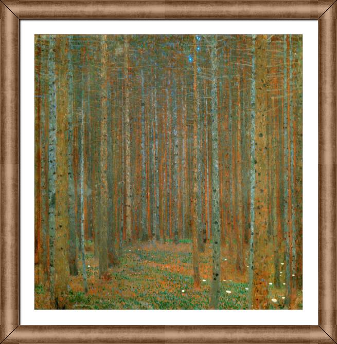 Картины в рамке, багете Gustav Klimt Pine Forest