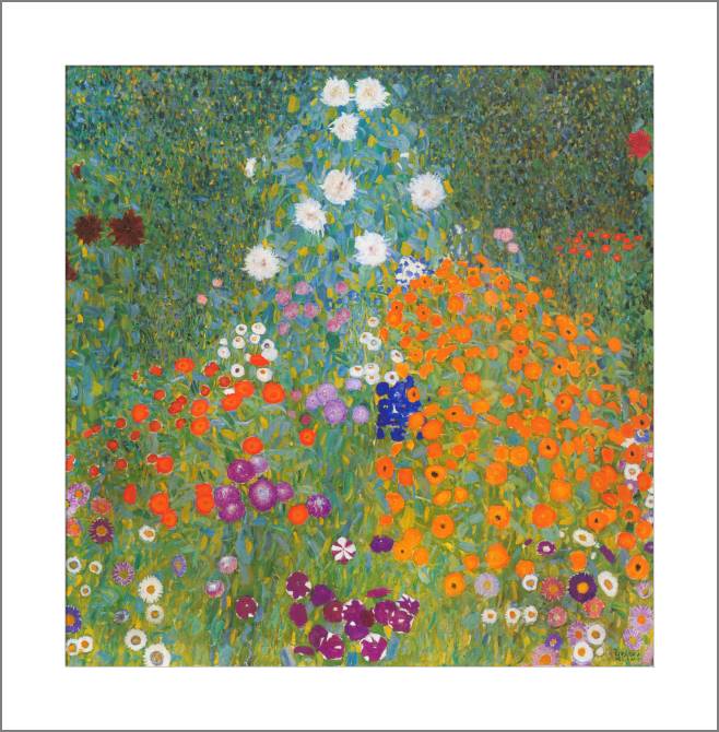 Купить и печать на заказ Картины Густав Климт Garden With Sunflowers
