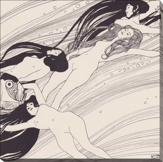 Картины на холсте Gustav Klimt fish Blood