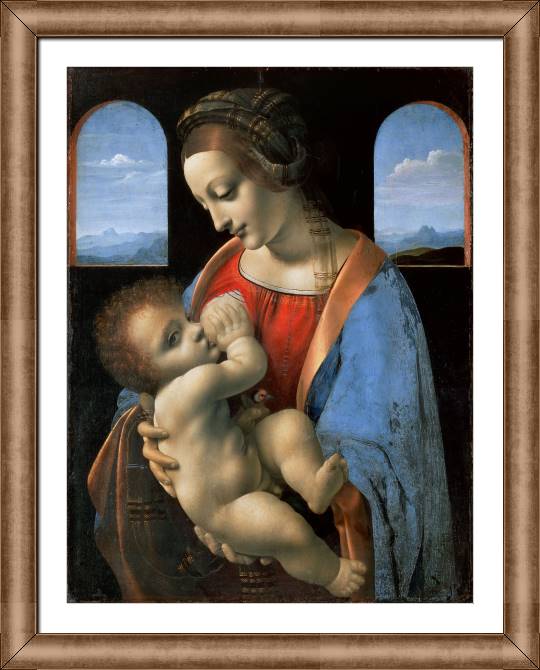 Картины в рамке, багете Leonardo da Vinci Madonna Litta