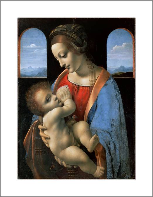 Купить и печать на заказ Картины, фото с паспарту Мадонна Литта