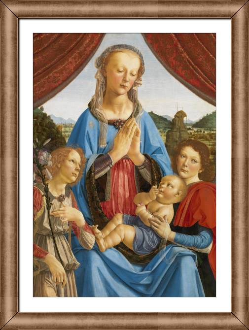 Картины в рамке, багете Leonardo da Vinci Madonna and Child with an Angel