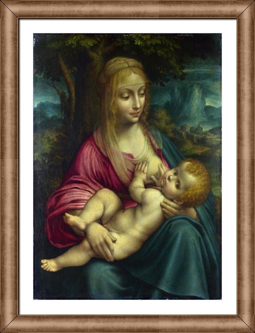Картины в рамке, багете Leonardo da Vinci Madonna and Child