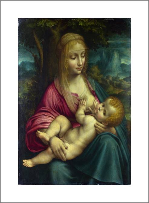 Купить и печать на заказ Картины, фото с паспарту Мадонна с младенцем