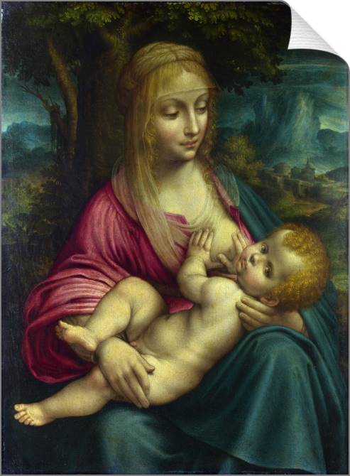 Купить и печать на заказ Картины на холсте Мадонна с младенцем