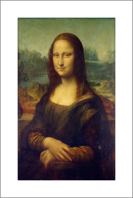 Купить и печать на заказ Картины, фото с паспарту Мона Лиза (Джоконда)