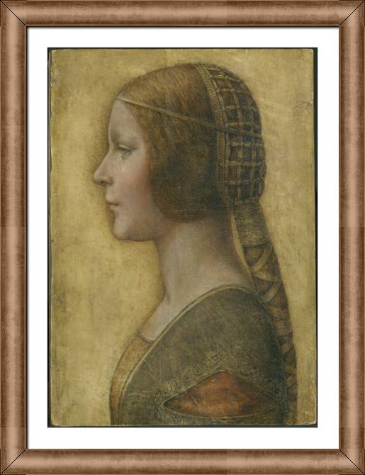 Картины в рамке, багете Leonardo da Vinci Profile of a Young Fiancee