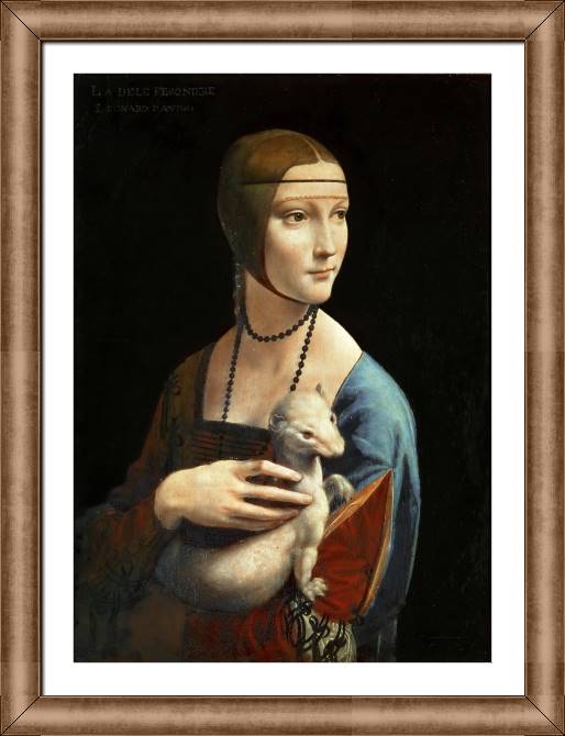 Картины в рамке, багете Leonardo da Vinci Lady with an Ermine