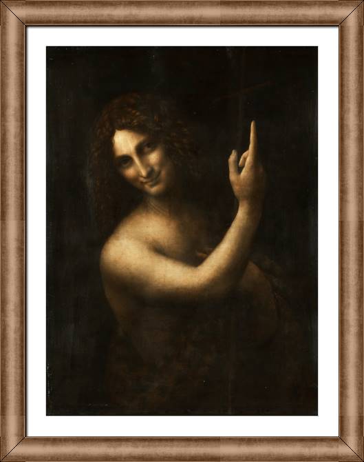 Картины в рамке, багете Leonardo da Vinci's Saint Jean-Baptiste