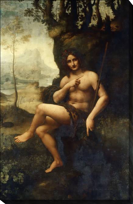 Картины на холсте Leonardo da Vinci Saint John (Bacchus)