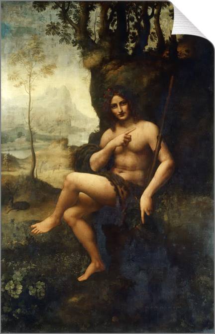 Купить и печать на заказ Картины на холсте Иоанн Креститель (Вакх)