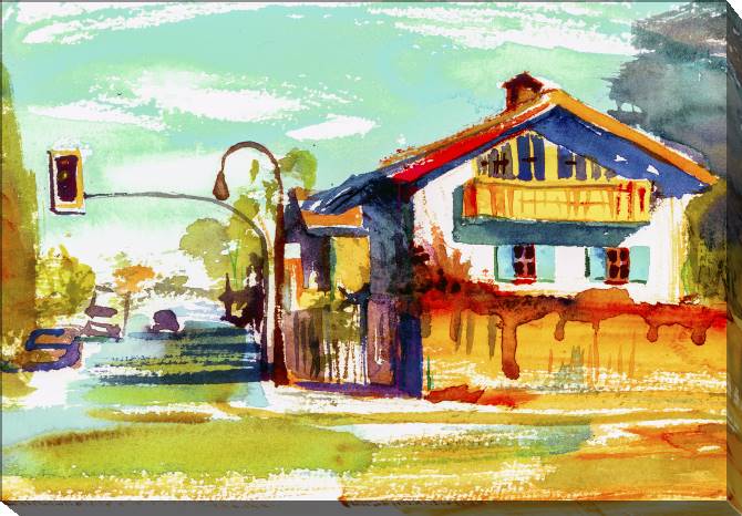 Картины на холсте Colorful street