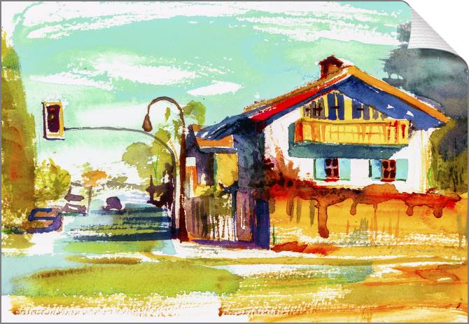 Купить и печать на заказ Картины на холсте Красочная улица