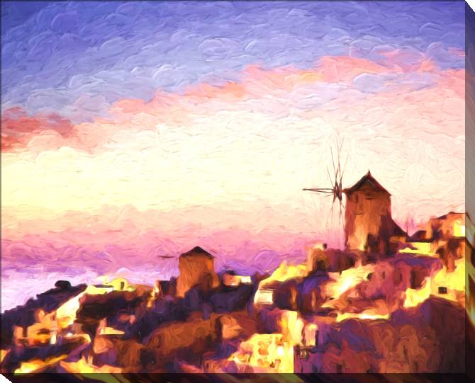 Paintings on canvas The city of Mill