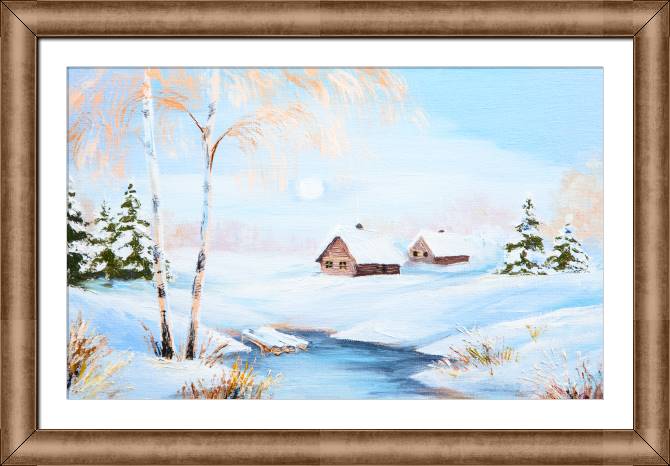 Картины в рамке, багете Winter sun