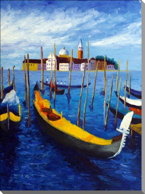 Paintings on canvas Venetian gondola