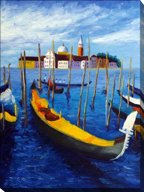 Paintings on canvas Venetian gondola