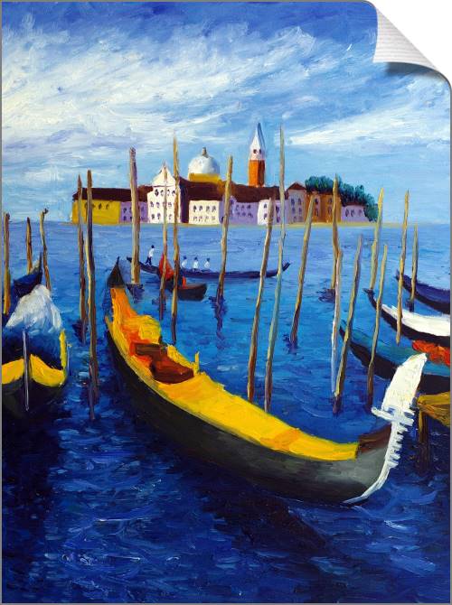 Купить и печать на заказ Картины на холсте Венецианская гандола