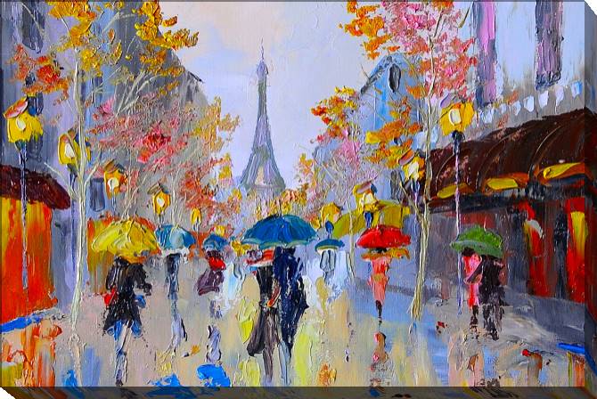 Paintings on canvas Street in Paris