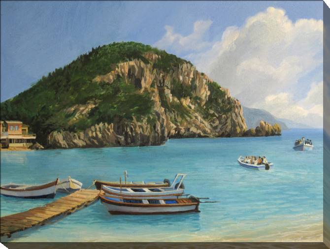 Paintings on canvas The Bay of Paleokastritsa in Corfu