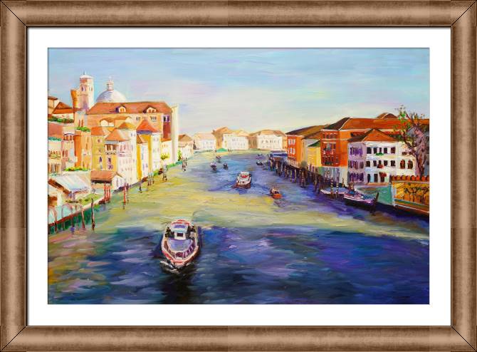 Картины в рамке, багете Picturesque canal in Venice