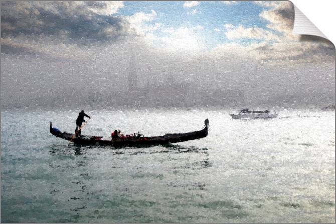 Купить и печать на заказ Картины на холсте Венеция в дымке