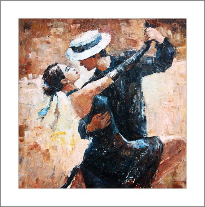 Купить и печать на заказ Картины, фото с паспарту Танго