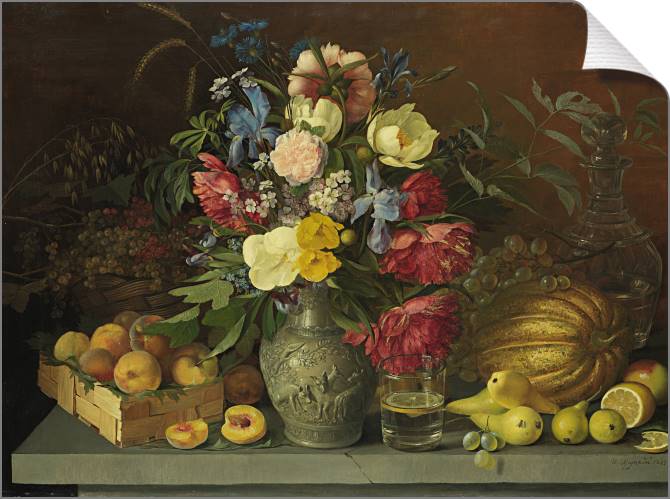 Купить и печать на заказ Картины на холсте Цветы и фрукты