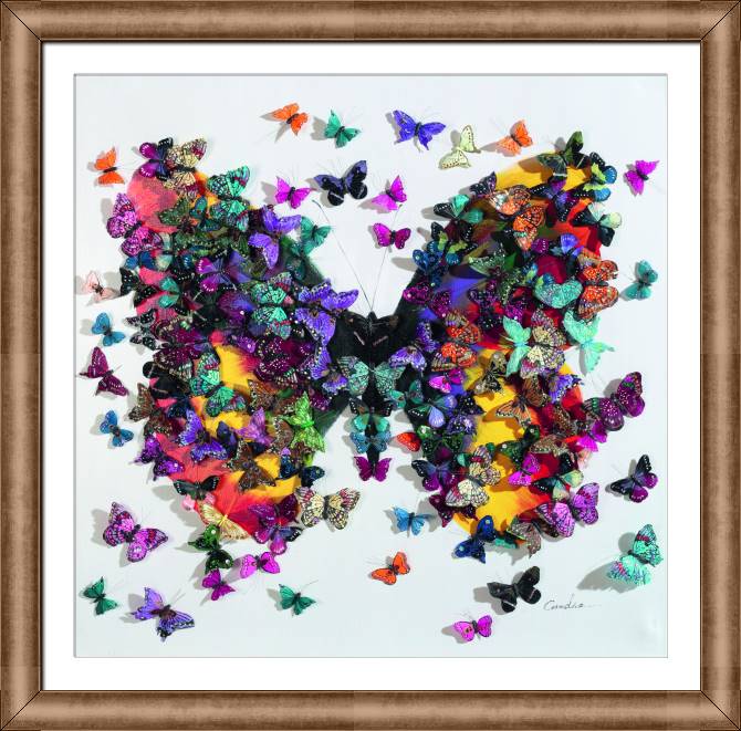 Картины в рамке, багете Voluminous butterfly