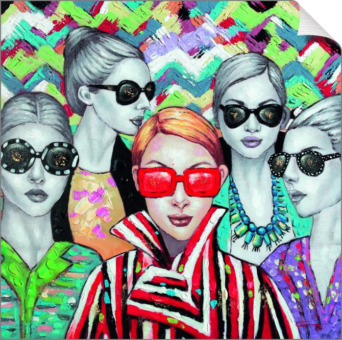 Купить и печать на заказ Картины на холсте Модницы в очках