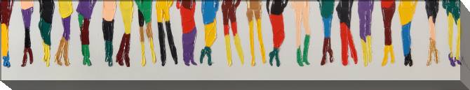 Paintings on canvas Stylish boots