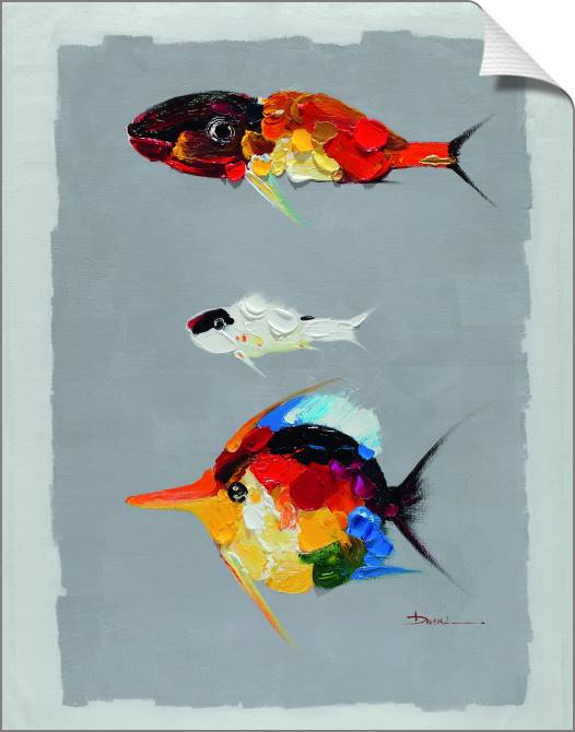 Купить и печать на заказ Картины на холсте Рыбки