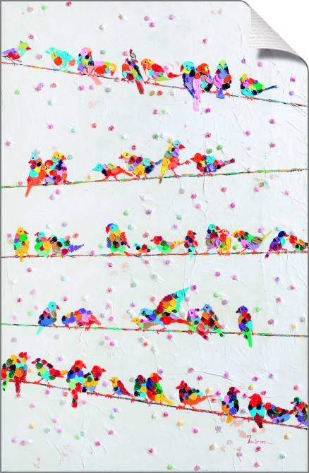 Картины на холсте Bullfinches on the wires