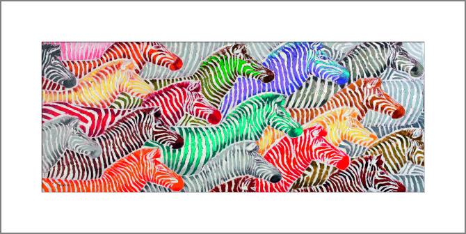 Купить и печать на заказ Картины, фото с паспарту Зебры 