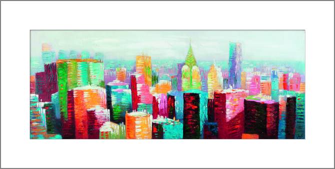 Купить и печать на заказ Картины, фото с паспарту Яркий Нью-Йорк