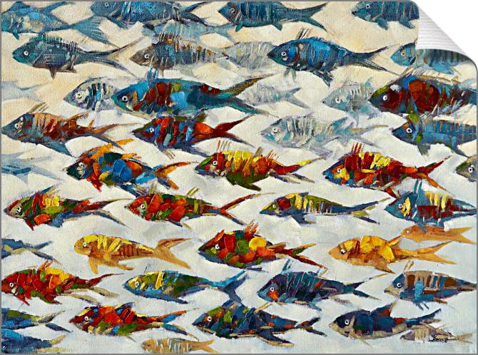 Купить и печать на заказ Картины на холсте Подводный мир рыбки