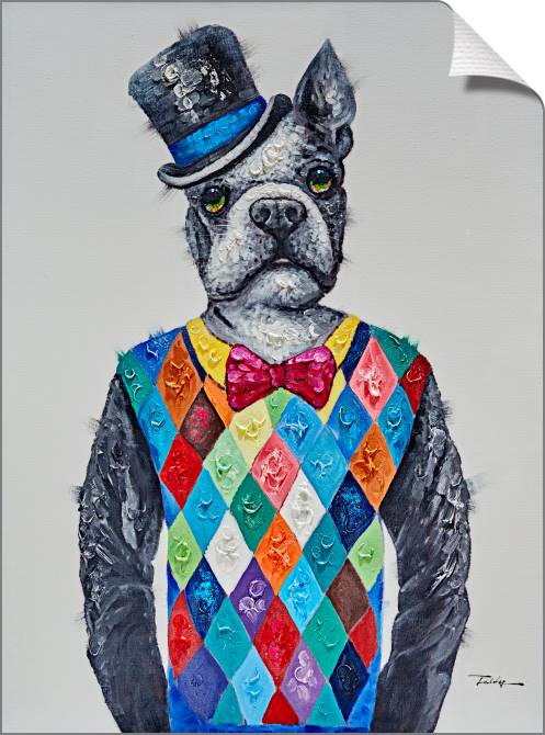 Картины на холсте The dog in the hat