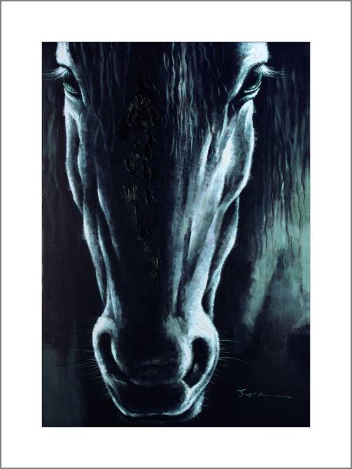 Купить и печать на заказ Картины, фото с паспарту Лошадь