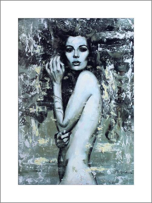 Купить и печать на заказ Картины, фото с паспарту Девушка Ню