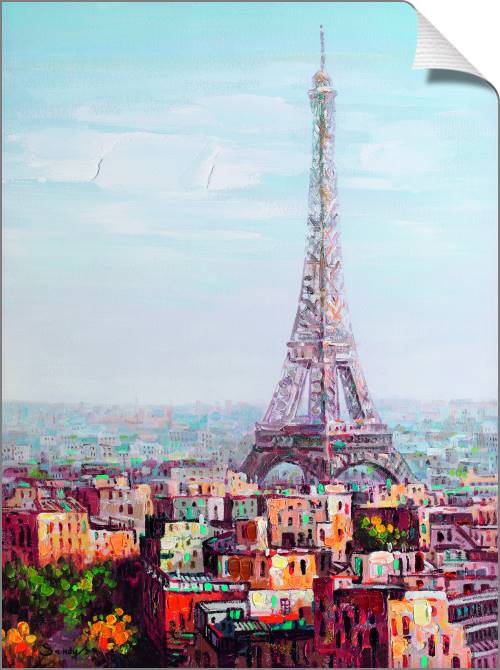 Купить и печать на заказ Картины на холсте Эйфелева башня