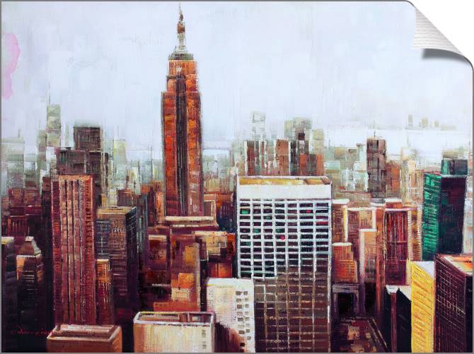 Купить и печать на заказ Картины на холсте Нью-Йоркские небоскребы